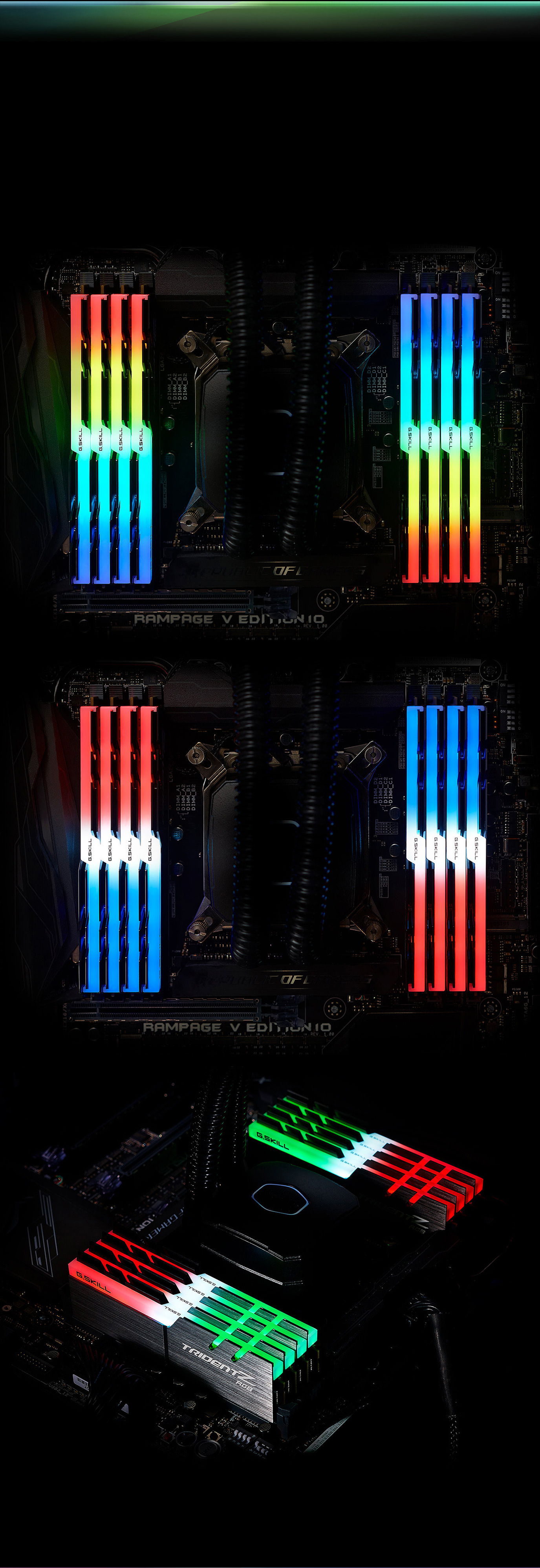 G.SKILL Trident Z RGB (For AMD) 16GB (2 x 8GB) 288-Pin PC RAM DDR4 3200  (PC4 25600) Desktop Memory Model F4-3200C16D-16GTZRX